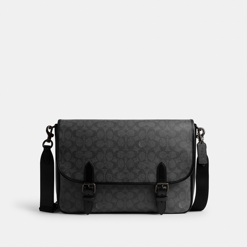 Coach Outlet Men's Hitch Messenger Bag In Signature Canvas